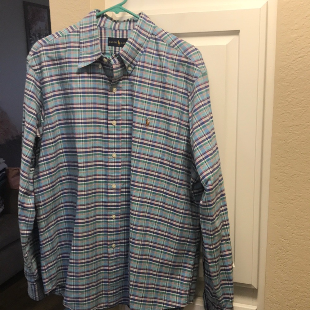 Ralph Lauren Men's Blue Plaid Shirt
